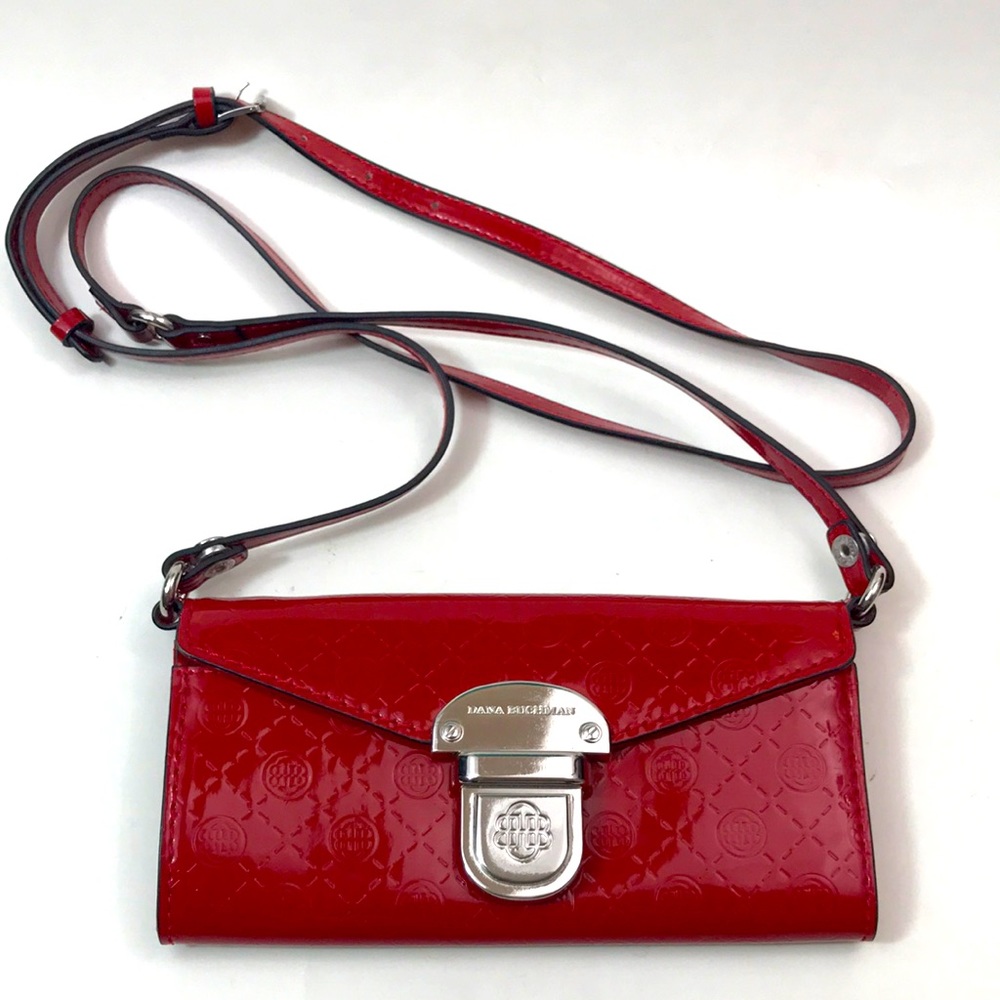 Dana Buchman small crossbody purse in red, EUC
